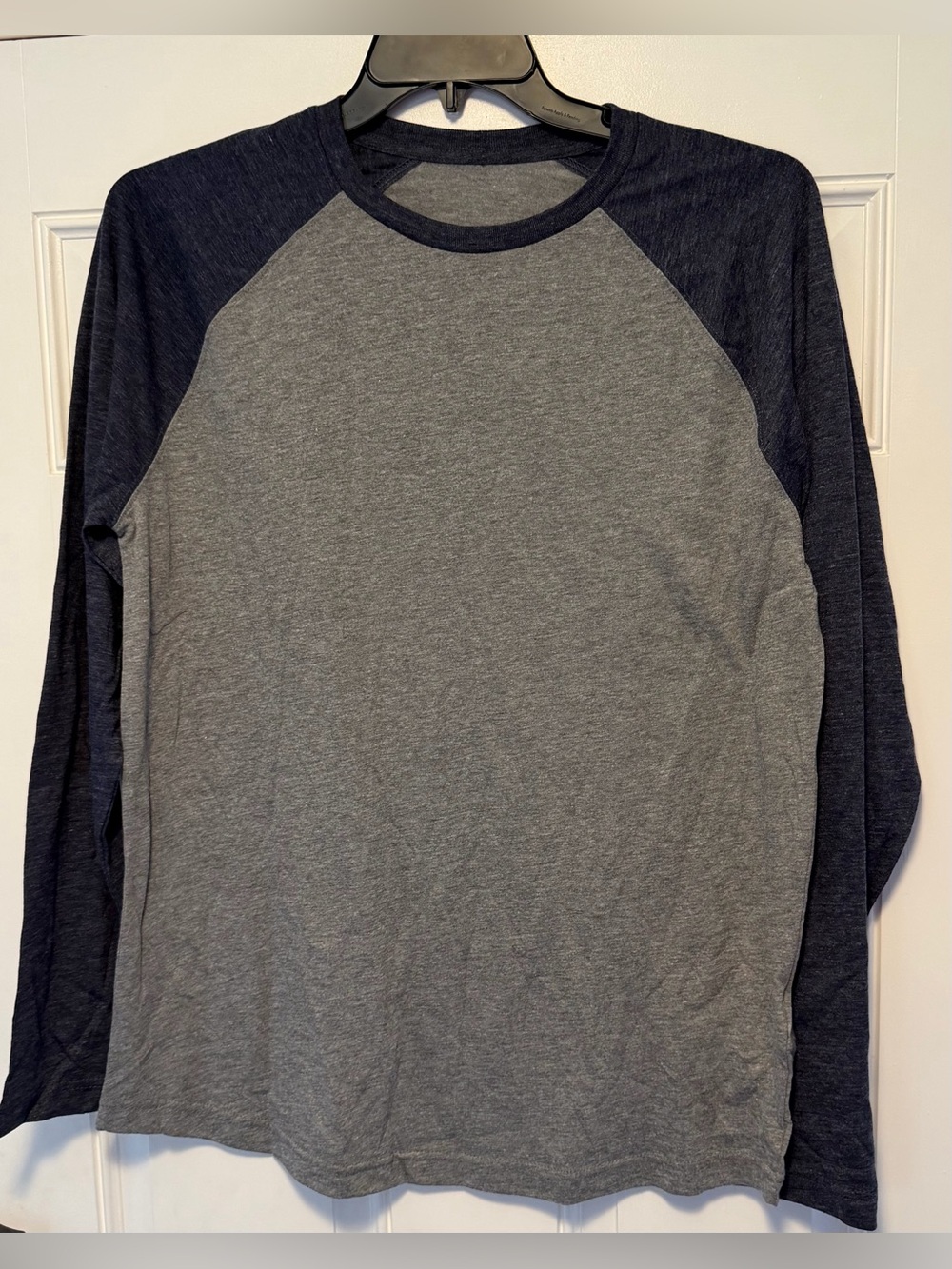 Men’s large tri blend l/s raglan tshirt blanks- 2 pack- NWOT